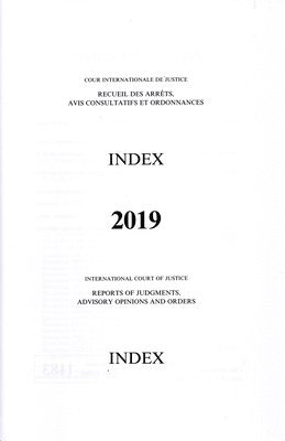 Reports of Judgments, Advisory Opinions and Orders (English/French Edition)