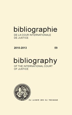 Bibliography of the International Court of Justice 1