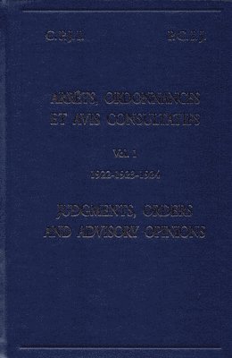 bokomslag Judgments, orders and advisory opinions