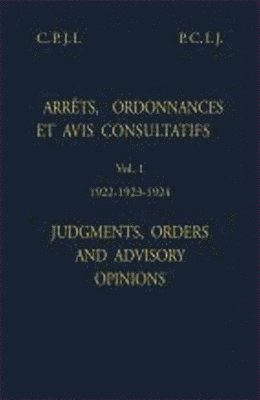 Judgments, orders and advisory opinions 1