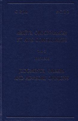 International Court of Justice, Permanent Court of International Justice, United Nations Publications - Judgments, orders and advisory opinions, Inbunden