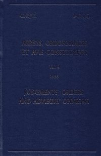 bokomslag Judgments, orders and advisory opinions