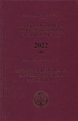 Reports of Judgments Advisory Opinions and Orders 2022 Bound Volume IIncluding Index 1