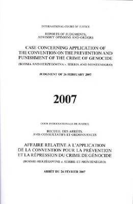 bokomslag Case concerning application of the Convention on the Prevention and Punishment of the Crime of Genocide