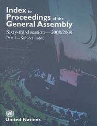 bokomslag Index to proceedings of the General Assembly