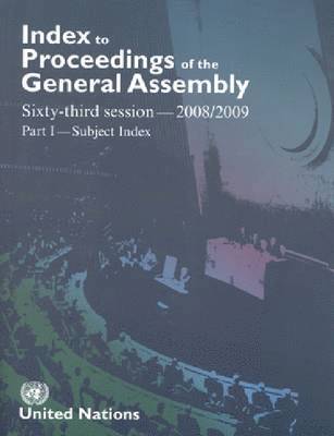 Index to proceedings of the General Assembly 1