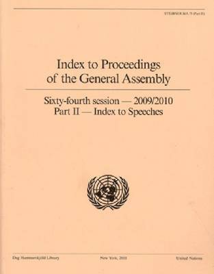 Index to Proceedings of the General Assembly 1