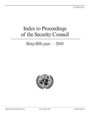 bokomslag Index to proceedings of the Security Council sixty-fifth year, 2010