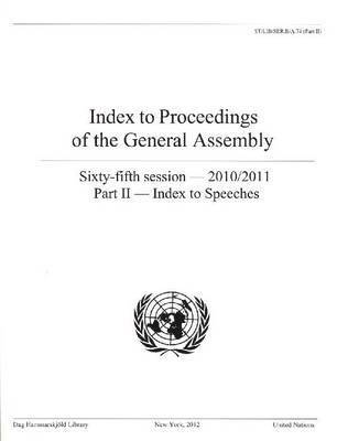 Index to proceedings of the General Assembly