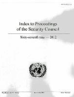 bokomslag Index to proceedings of the Security Council 2012