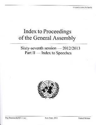 Dag Hammarskjèld Library - Index to proceedings of the General Assembly, Häftad