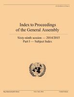 bokomslag Index to proceedings of the General Assembly