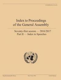 bokomslag Index to proceedings of the General Assembly