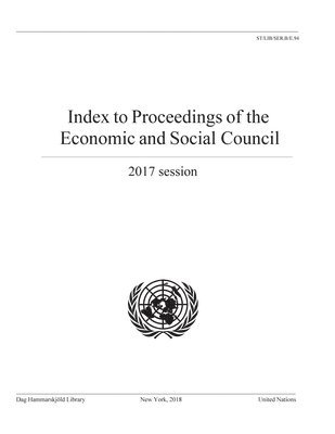 bokomslag Index to proceedings of the Economic and Social Council