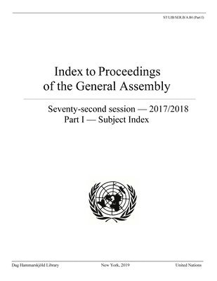 Index to proceedings of the General Assembly 1