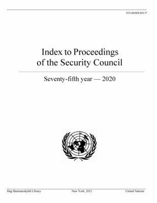 Index to proceedings of the Security Council