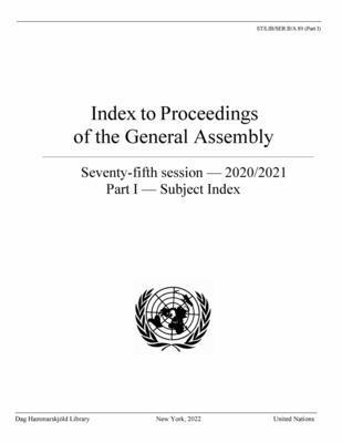 bokomslag Index to proceedings of the General Assembly