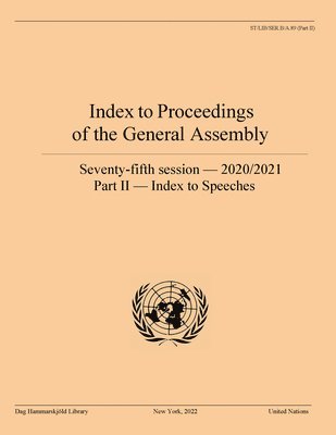 Index to proceedings of the General Assembly 1