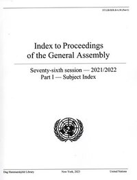 bokomslag Index to Proceedings of the General Assembly 2021/2022