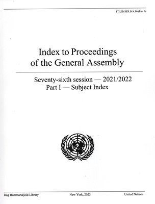 bokomslag Index to Proceedings of the General Assembly 2021/2022