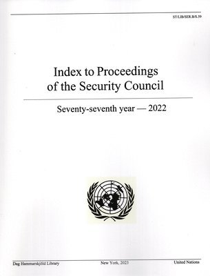 Index to proceedings of the Security Council