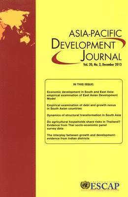 Economic and Social Commission for Asia and the Pacific United Nations - Asia-Pacific Development Journal, December 2013, No. 2, Häftad