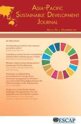 United Nations Economic and Social Commission for Asia and the Pacific, United Nations - Asia-Pacific Sustainable Development Journal 2019, Issue No. 2, Häftad