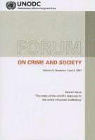 Forum on crime and society, special issue