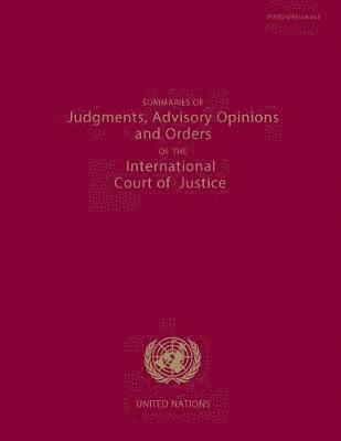 bokomslag Summaries of judgments, advisory opinions and orders of the permanent Court of International Justice