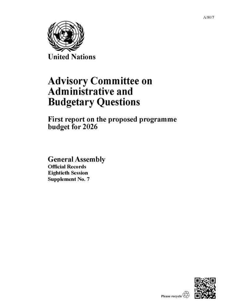 Advisory Committee on Administrative and Budgetary Questions