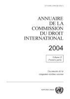 bokomslag Annuaire de la Commission du Droit International 2004, Volume II, Part 1