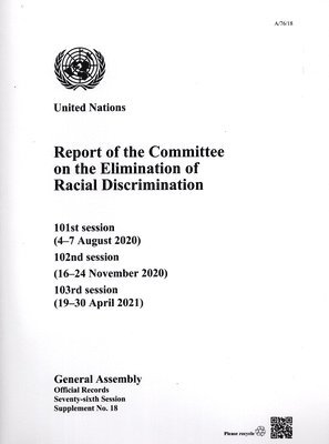 Report of the Committee on the Elimination of Racial Discrimination 1