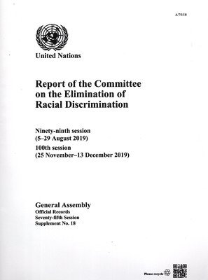 Report of the Committee on the Elimination of Racial Discrimination 1
