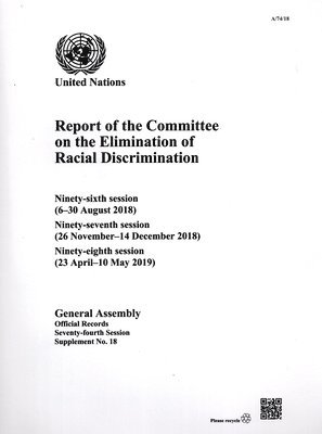 Report of the Committee on the Elimination of Racial Discrimination 1