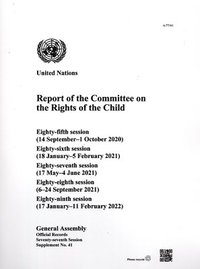bokomslag Report of the Committee on the Rights of the Child: Seventy-seventh Session