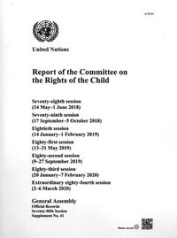 bokomslag Report of the Committee on the Rights of the Child: Seventy-fifth Session