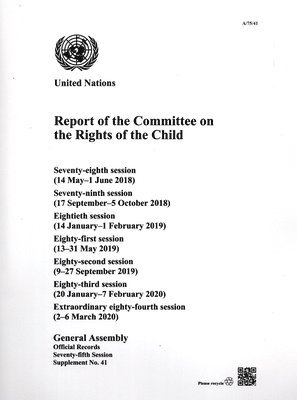 Report of the Committee on the Rights of the Child: Seventy-fifth Session 1