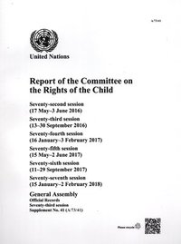 bokomslag Report of the Committee on the Rights of the Child: Seventy-third Session