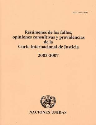 bokomslag Resmenes de los fallos, opiniones consultivas y providencias de la corte internacional de justicia