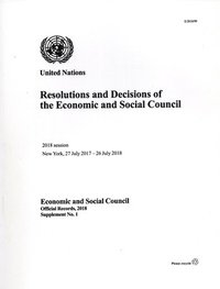 bokomslag Resolutions and decisions of the Economic and Social Council