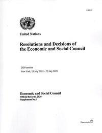 bokomslag Resolutions and Decisions of the Economic and Social Council