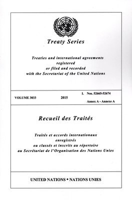 Treaty Series 3033 (English/French Edition) 1