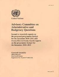 bokomslag Advisory Committee on Administrative and Budgetary Questions