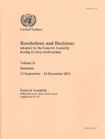 bokomslag Resolutions and decisions adopted by the General Assembly during its sixty-sixth session