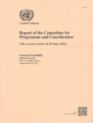 United Nations - Report of the Committee for Programme and Coordination, Häftad. Tillgänglighet: Tillfälligt slut