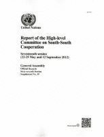 bokomslag Report of the High-level Committee on South-South Cooperation