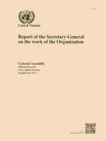 bokomslag Report of the Secretary-General on the work of the Organization