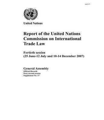 bokomslag Report of the United Nations Commission on International Trade Law