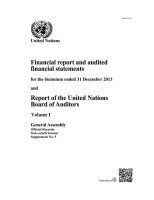 bokomslag Financial report and audited financial statements for the biennium ended 31 December 2013 and report of the Board of Auditors