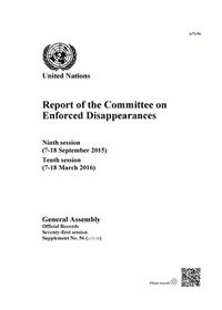 bokomslag Report of the Committee on the Enforced Disappearances